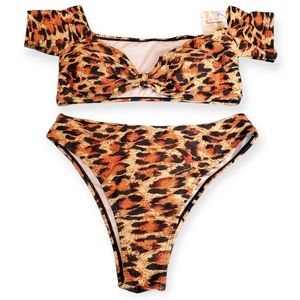 Pretty garden cheetah swimsuit